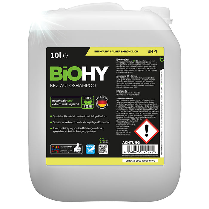 BiOHY champú coche, detergente lavado coche, champú coche, limpiador espuma