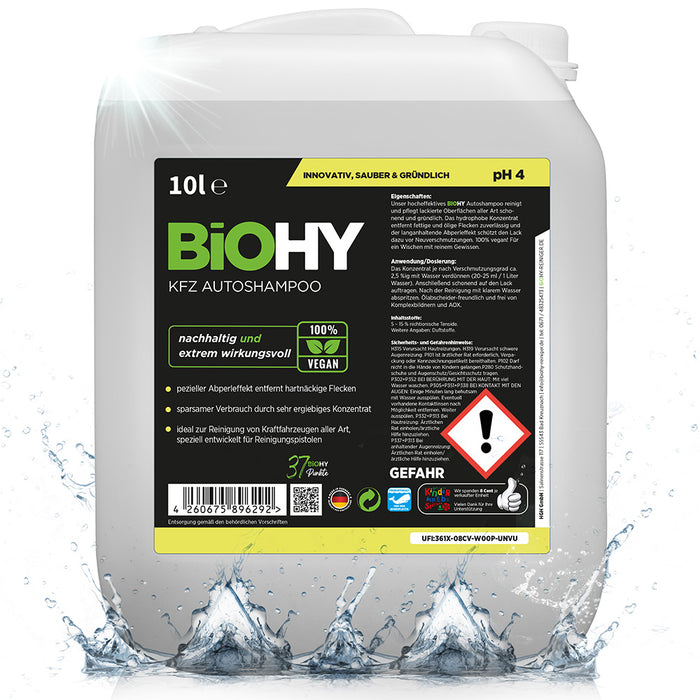 BiOHY champú coche, detergente lavado coche, champú coche, limpiador espuma