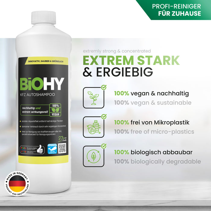 BiOHY champú coche, detergente lavado coche, champú coche, limpiador espuma