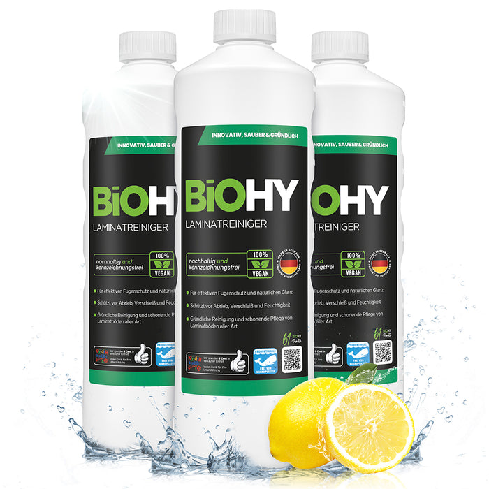 BiOHY limpiador de laminados, cuidado de laminados, limpiador de vinilo, producto para el cuidado de laminados