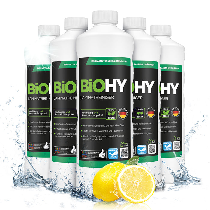 BiOHY limpiador de laminados, cuidado de laminados, limpiador de vinilo, producto para el cuidado de laminados