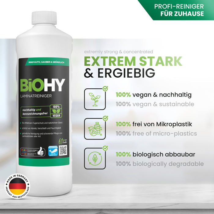 BiOHY laminate cleaner, laminate care, vinyl cleaner, laminate care products