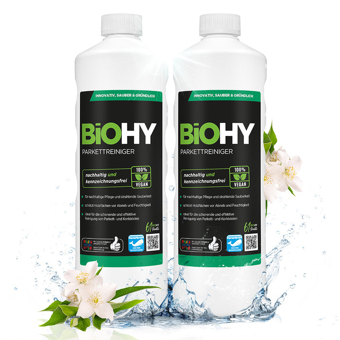 BiOHY limpiador de parquet, producto para el cuidado del parquet, jabón para suelos de madera, cuidado del parquet