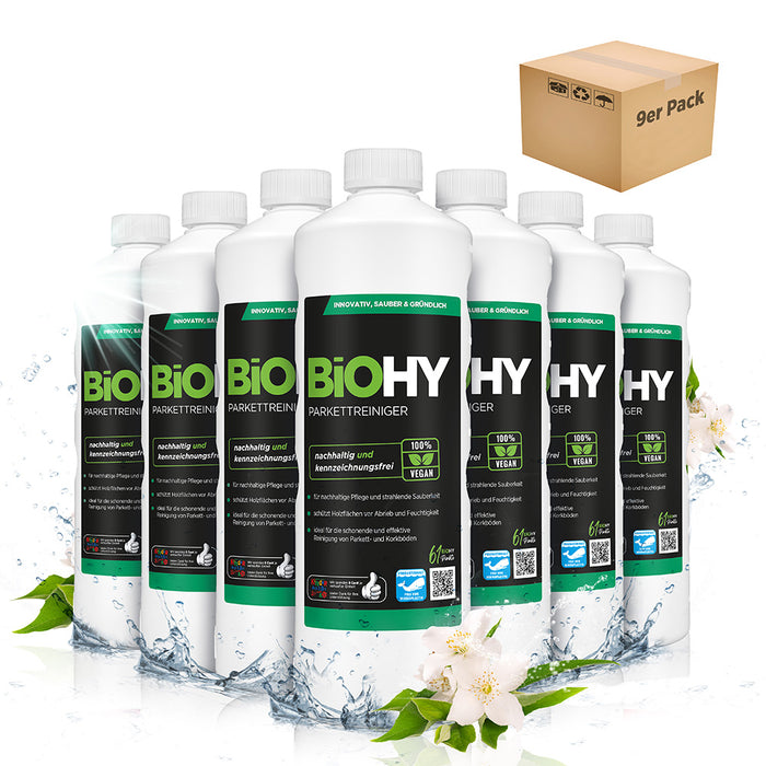 BiOHY limpiador de parquet, producto para el cuidado del parquet, jabón para suelos de madera, cuidado del parquet