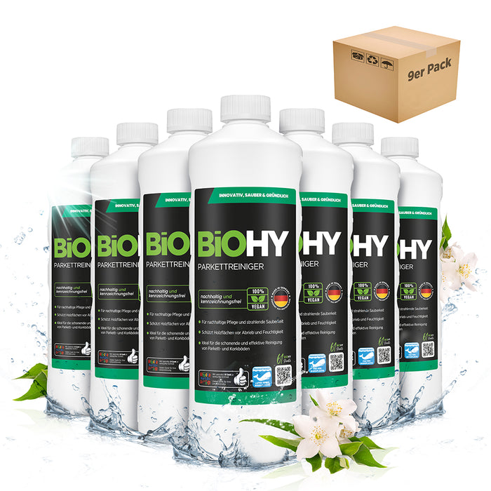 BiOHY limpiador de parquet, producto para el cuidado del parquet, jabón para suelos de madera, cuidado del parquet