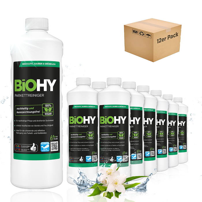 BiOHY limpiador de parquet, producto para el cuidado del parquet, jabón para suelos de madera, cuidado del parquet