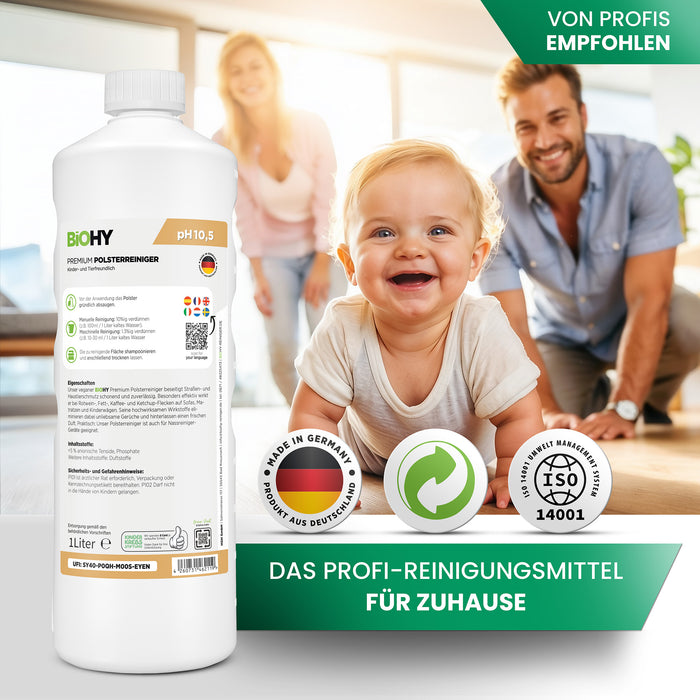 BiOHY Premium limpiador de tapicerías, limpiador textil, limpiador de tapicerías, limpiador de sofás