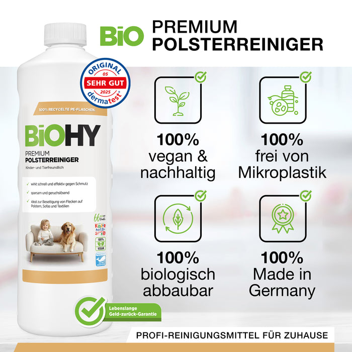 BiOHY Premium limpiador de tapicerías, limpiador textil, limpiador de tapicerías, limpiador de sofás