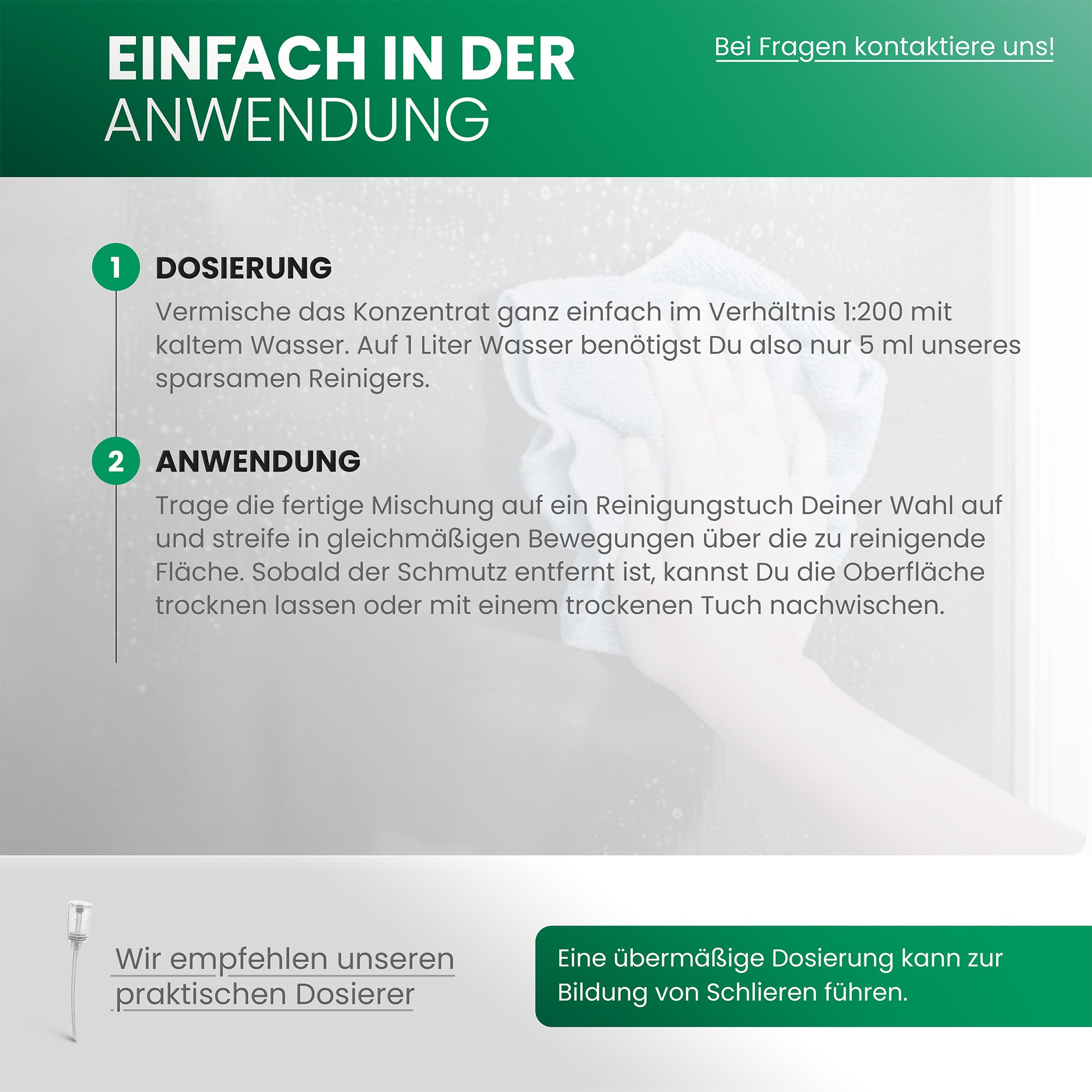 BiOHY professional window cleaner, glass cleaner, window cleaning agent, organic concentrate