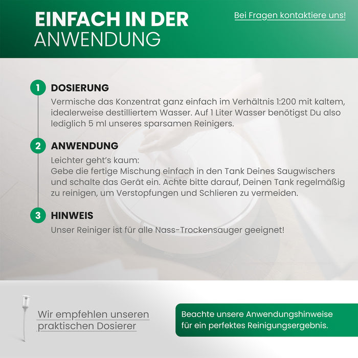 BiOHY limpiador para aspiradoras 10 litros, aspiradora en seco y húmedo, cuidado de fregonas, limpiador de brillo, B2B