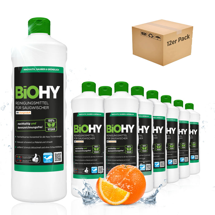 BiOHY cleaning agent for suction wipers 10 liters, wet and dry vacuum cleaners, floor care, shine cleaner