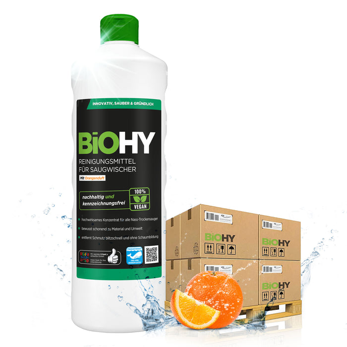 BiOHY cleaning agent for suction wipers 10 liters, wet and dry vacuum cleaners, floor care, shine cleaner