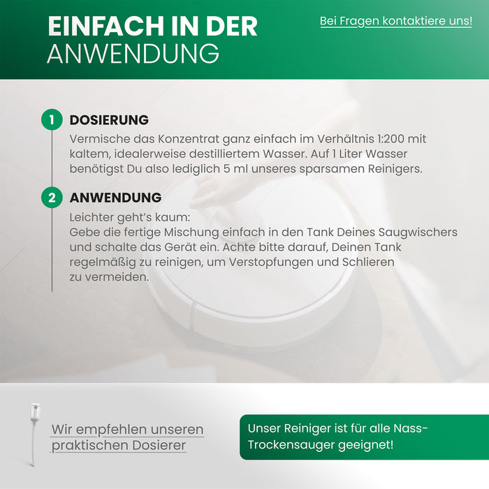 BiOHY limpiador para aspiradoras 10 litros, aspiradora en seco y húmedo, cuidado de fregonas, limpiador de brillo, B2B