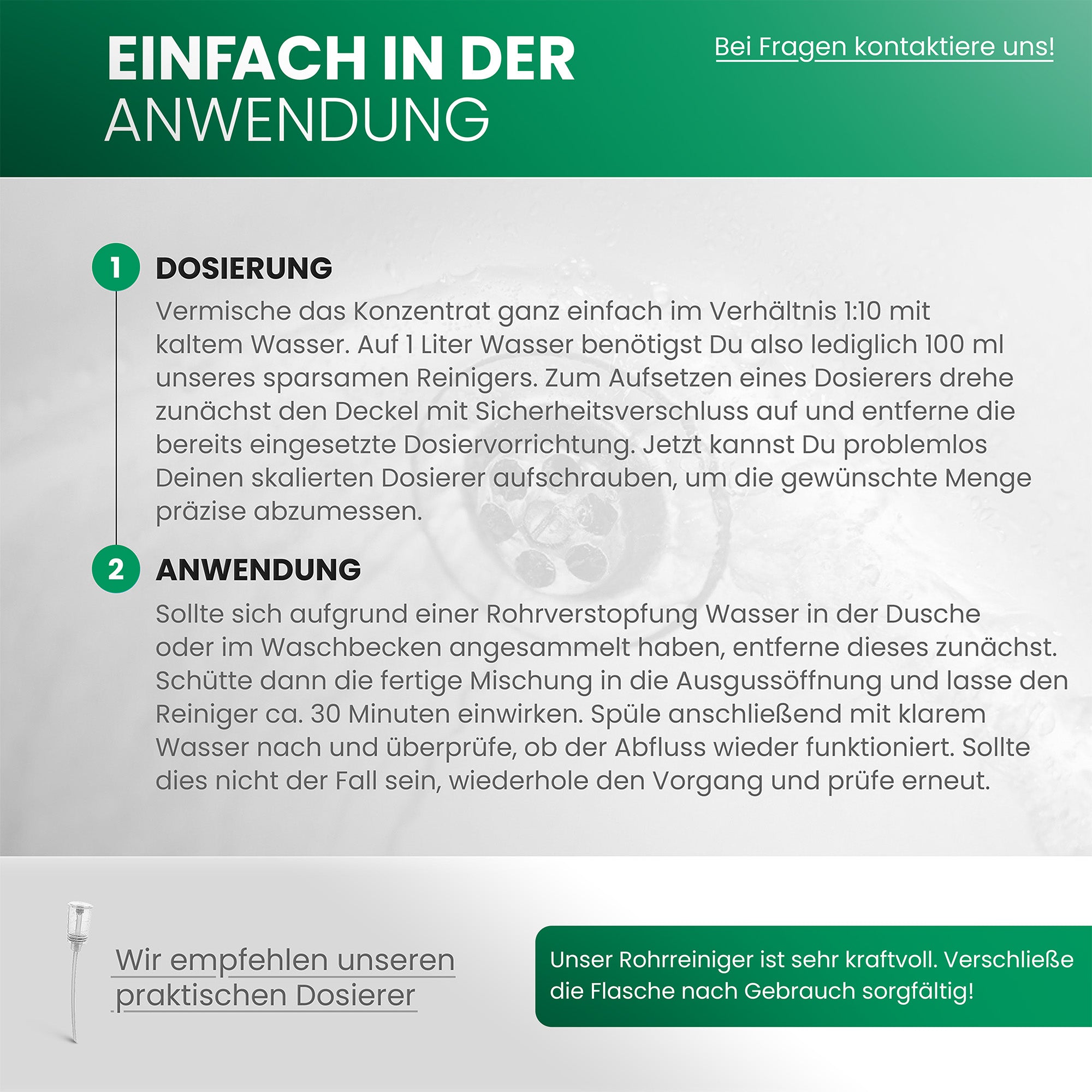 BiOHY Rohrreiniger, Abflussreiniger, Rohfrei Mittel, Profi-Konzentrat