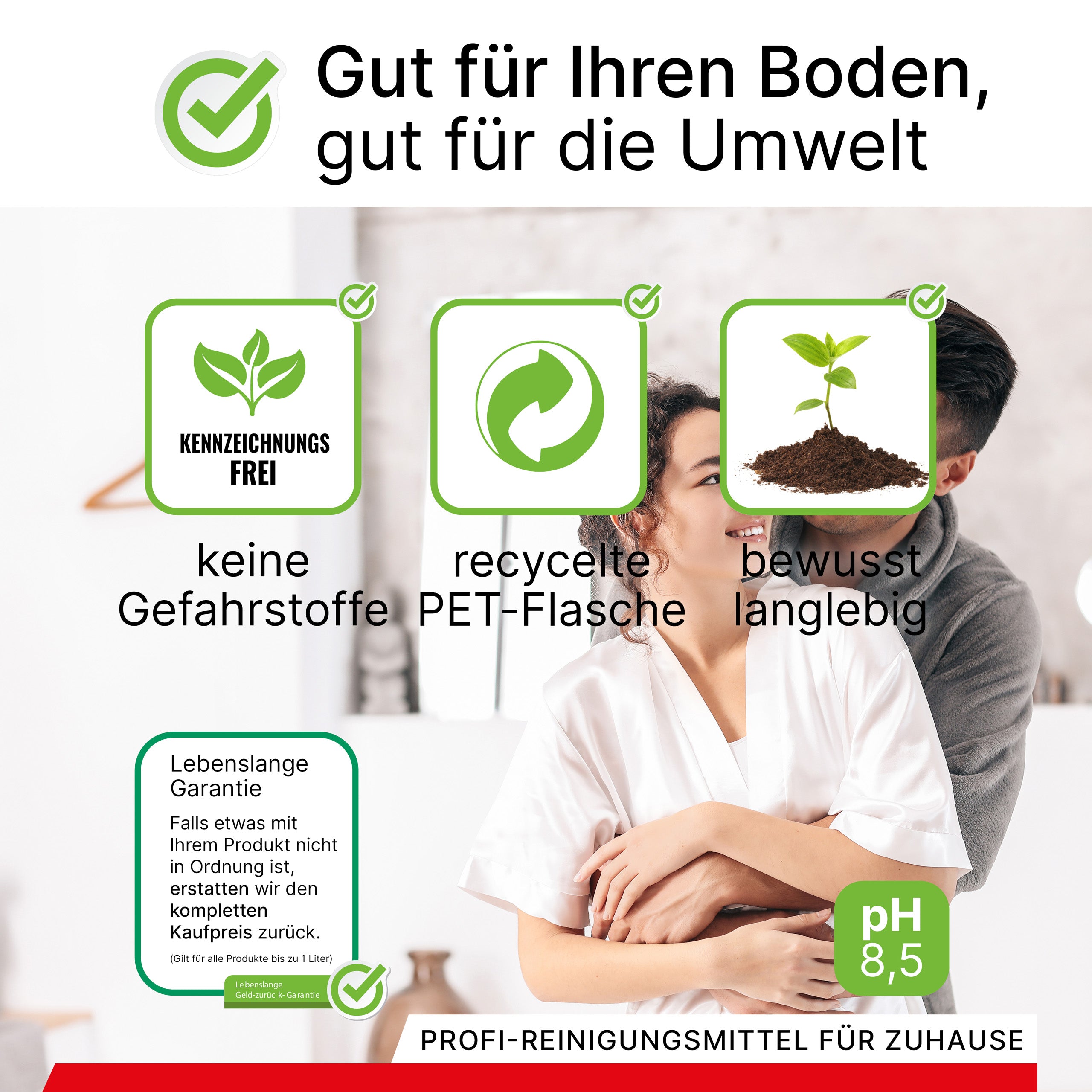 BiOHY Sanitärreiniger, Badreiniger, Kalklöser, Badezimmer Reiniger