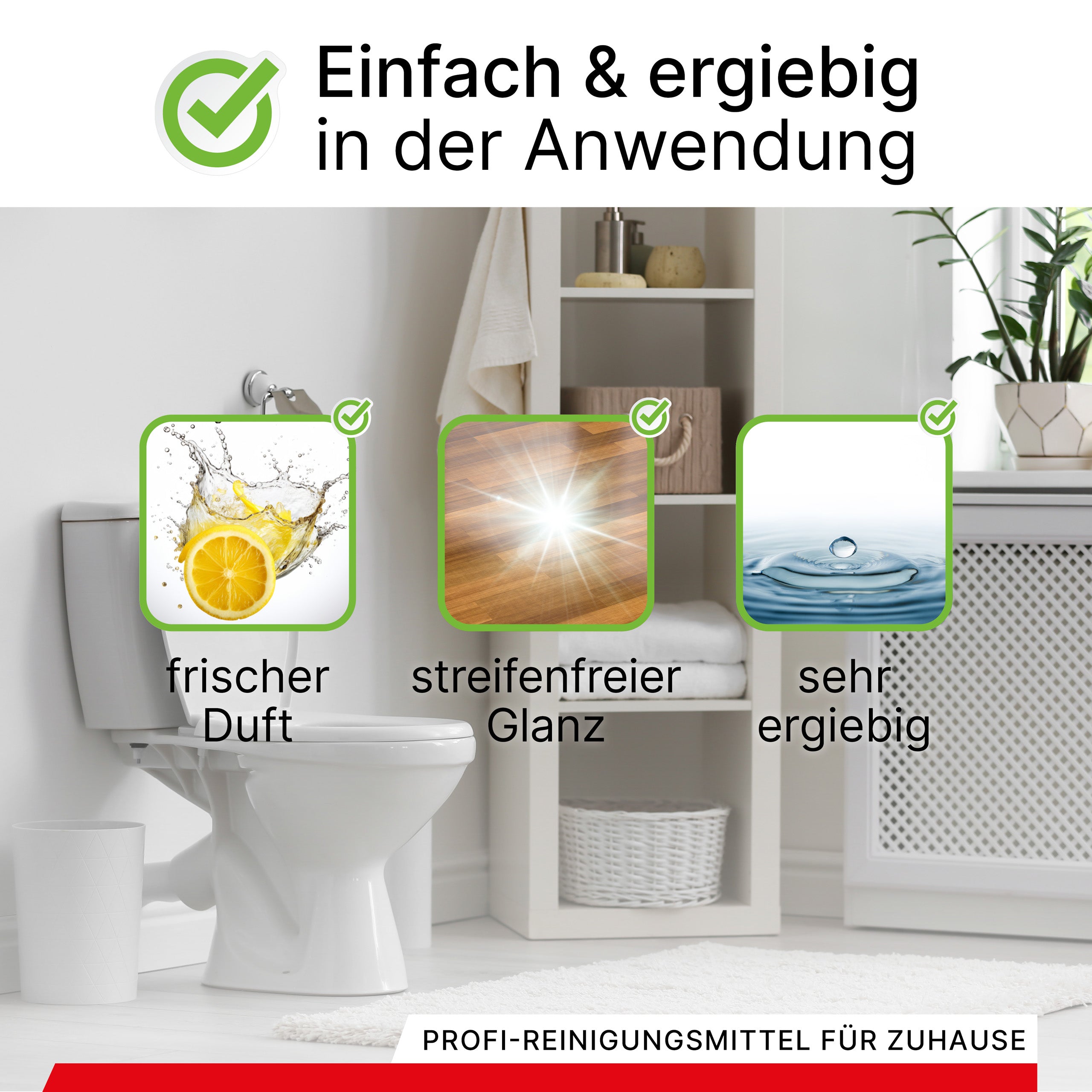 BiOHY Sanitärreiniger, Badreiniger, Kalklöser, Badezimmer Reiniger