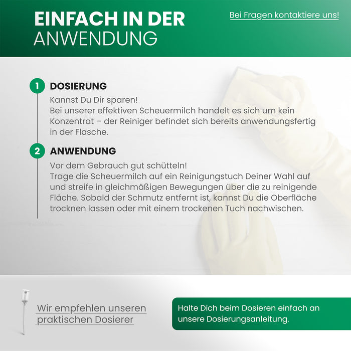 BiOHY Scheuermilch, Scheuermittel, Reiniger für Küche und Bad, Reinigungsmilch