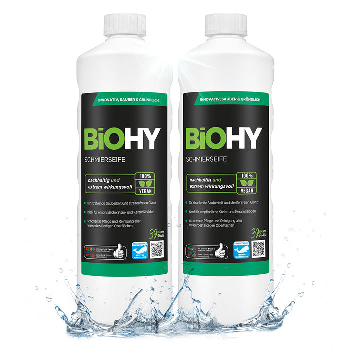 BiOHY Schmierseife, Schmierseifenlösung, Fußbodenreiniger, Bio-Konzentrat