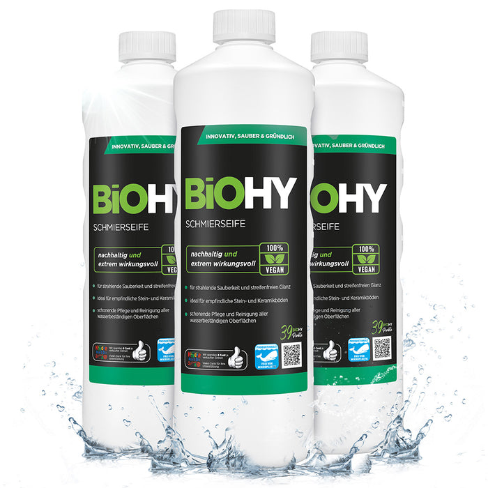 BiOHY Schmierseife, Schmierseifenlösung, Fußbodenreiniger, Bio-Konzentrat