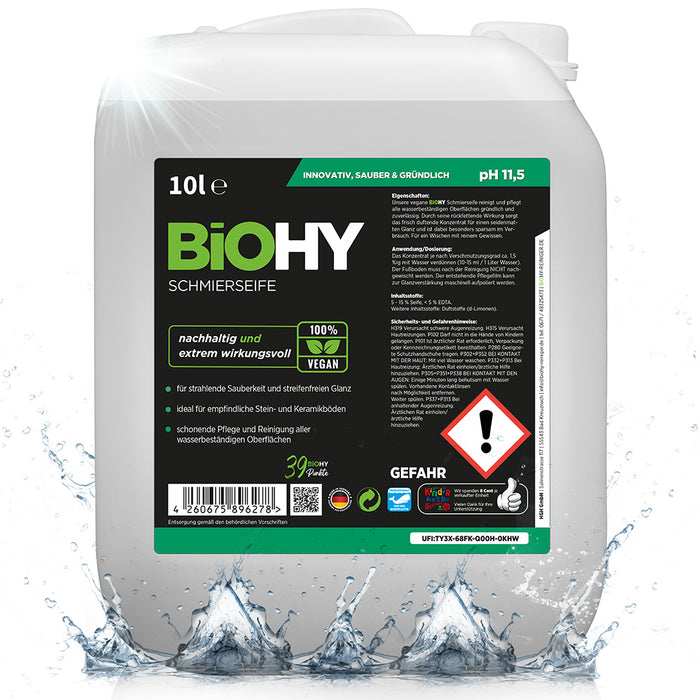 BiOHY Schmierseife, Schmierseifenlösung, Fußbodenreiniger, Bio-Konzentrat