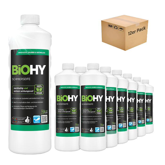 BiOHY Schmierseife, Schmierseifenlösung, Fußbodenreiniger, Bio-Konzentrat