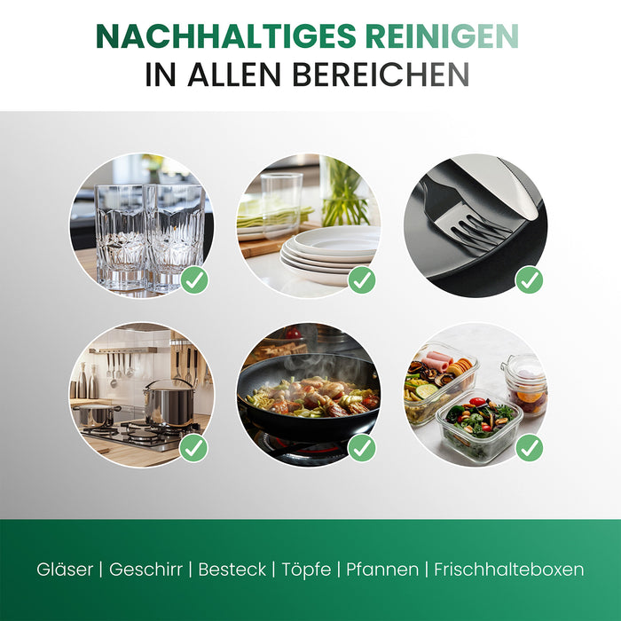 BIOHY Spülmaschinen Tabs (2-Phasen), Geschirrspültabs, Geschirrspüler Tabs, Spültabs