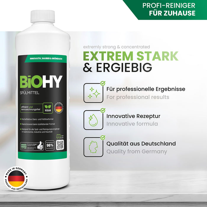 BiOHY washing-up liquid, dishwashing liquid, hand washing-up liquid, dishwashing liquid