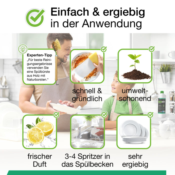 BiOHY Spülmittel, Geschirrspülmittel, Handspülmittel, Geschirrreiniger