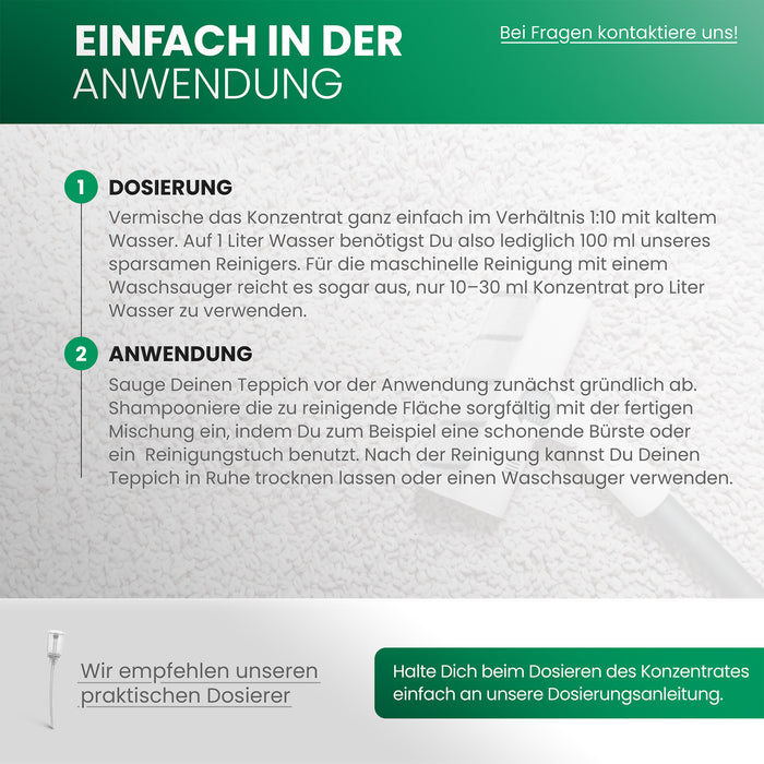 BiOHY champú para moquetas, limpiador de moquetas, limpiador de manchas, concentrado orgánico, B2B