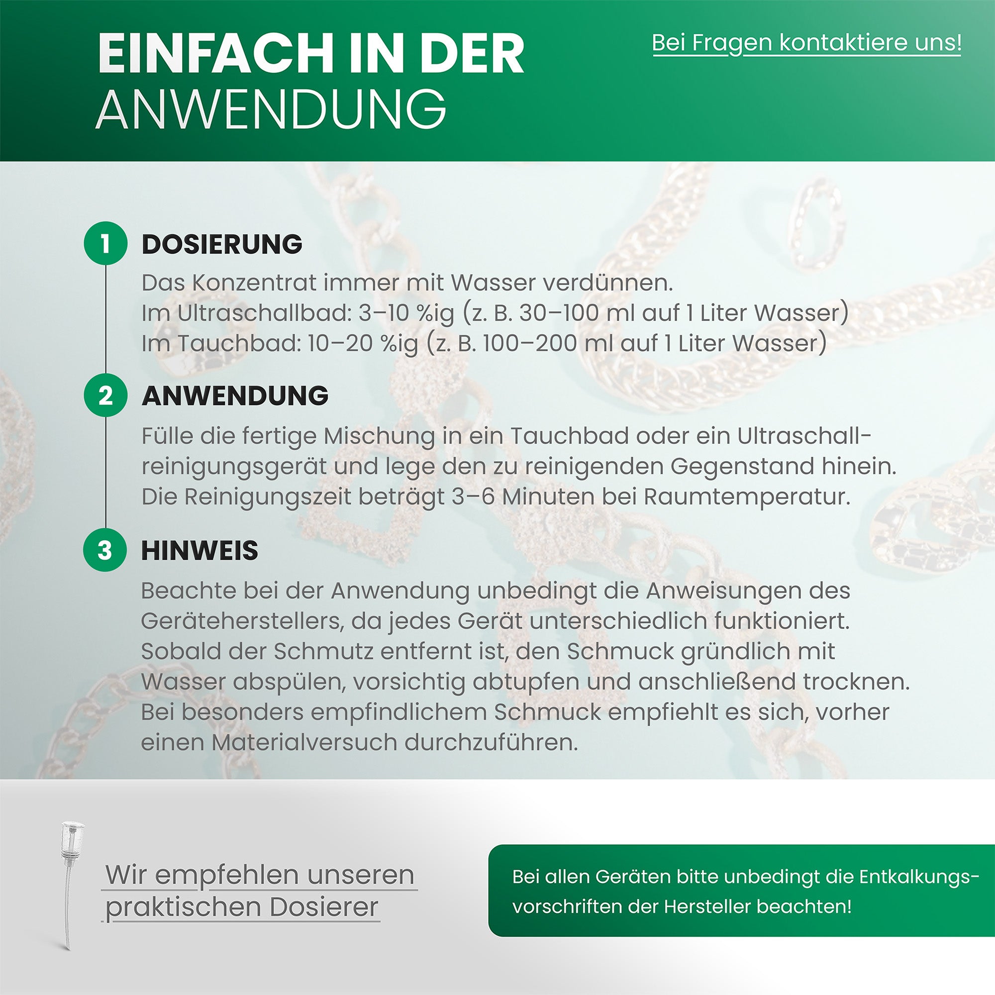 BiOHY Ultraschallreiniger, Ultraschallbad Reiniger, Ultraschall Reinigungsmittel, Reiniger für Ultraschallgerät