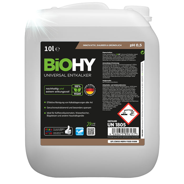 BiOHY desincrustante universal, desincrustante, desincrustante orgánico, limpiador de cal