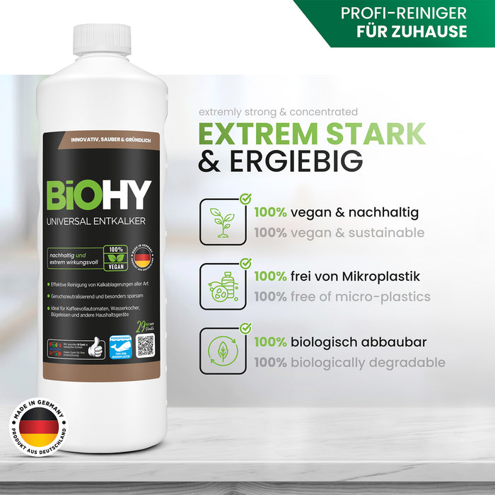 BiOHY desincrustante universal, desincrustante, desincrustante orgánico, limpiador de cal