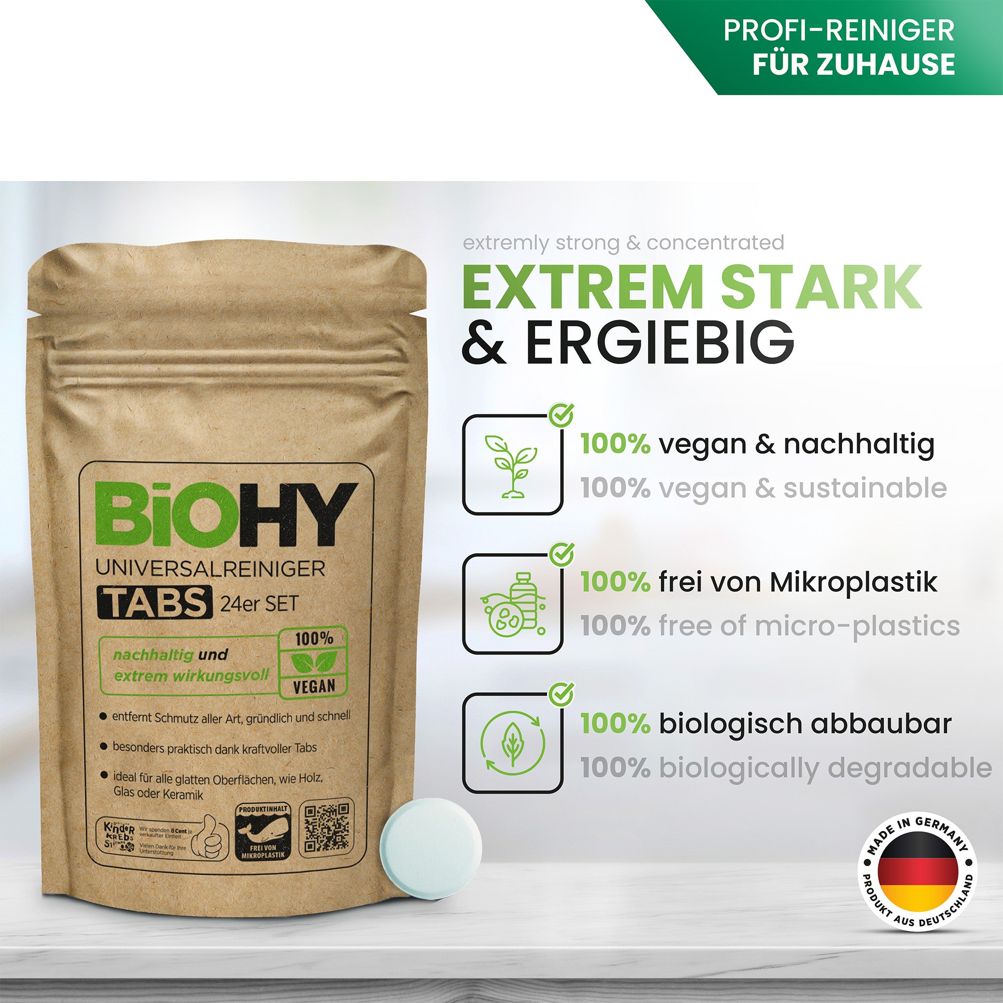 BIOHY tabletas limpiadoras universales, tabletas limpiadoras, tabletas limpiadoras, tabletas limpiadoras multiusos