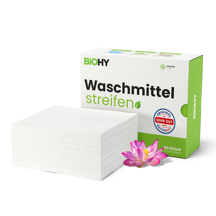 Hojas de detergente para ropa BiOHY, tiras de detergente para ropa, detergente de viaje, papel de lavado hidrosoluble
