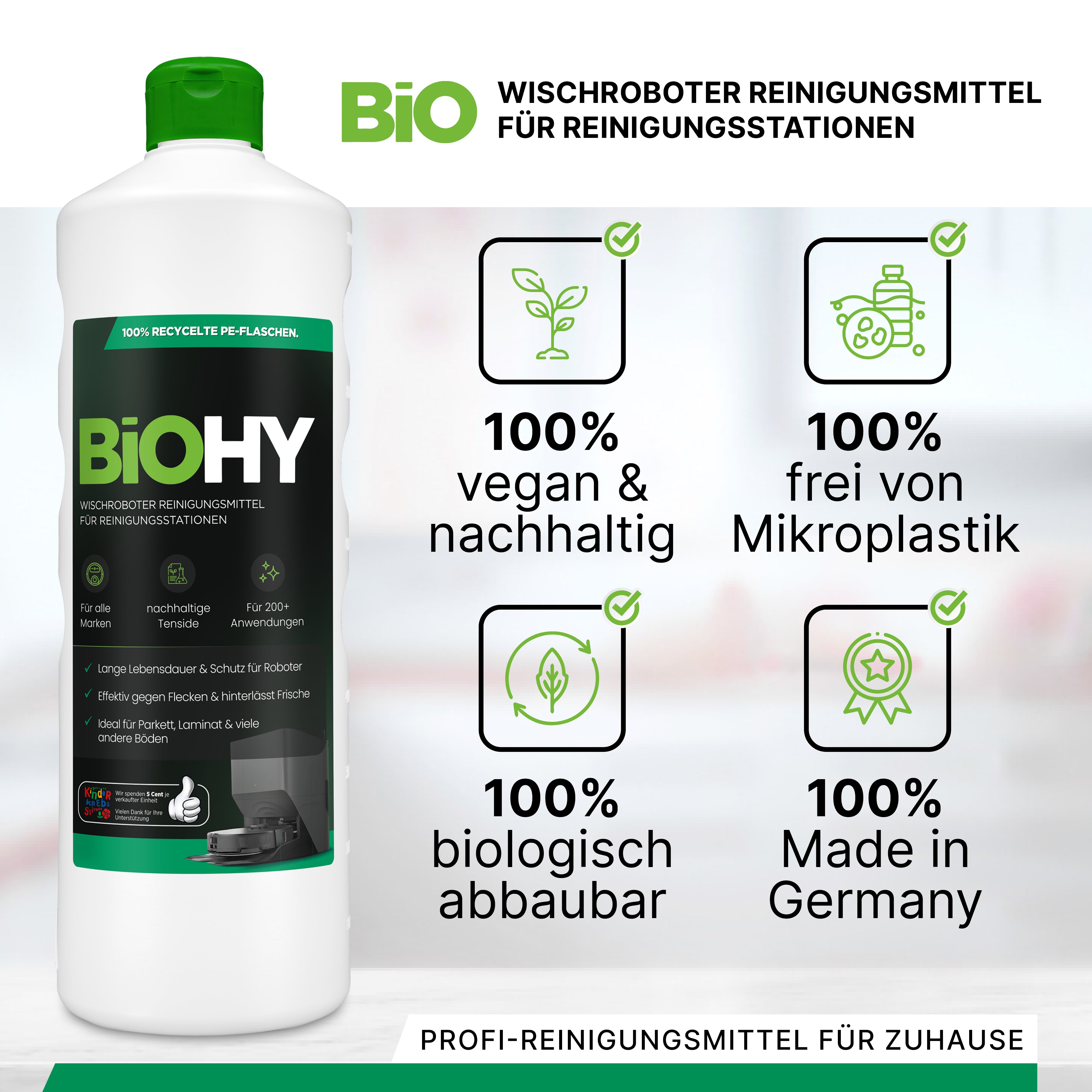 BiOHY limpiador multiusos, limpiador universal, concentrado orgánico