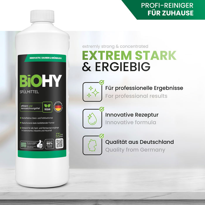 BiOHY Spülmittel – umweltfreundlich, vegan & Made in Germany (Anwendung)