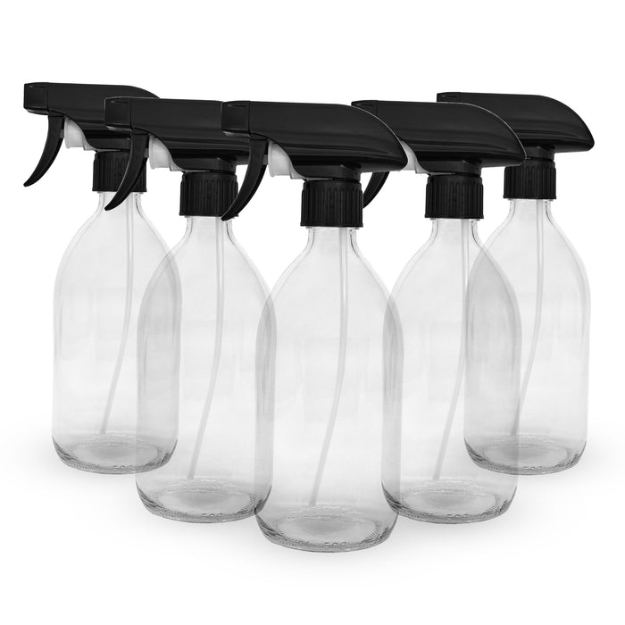 BiOHY Botella pulverizadora de vidrio 500 ml, botella de vidrio, botella pulverizadora con bomba, pulverizador manual