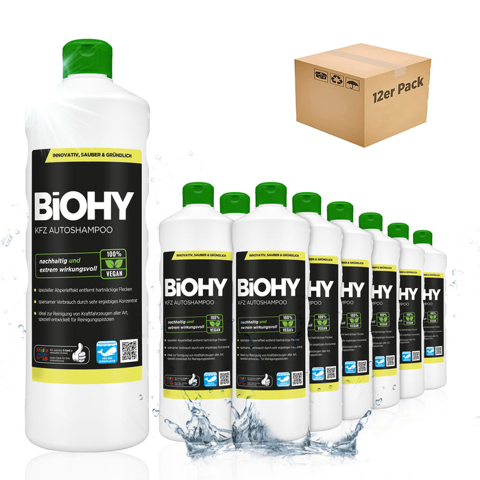 BiOHY KFZ car shampoo 10 liters, car shampoo, car cleaner, organic concentrate, B2B