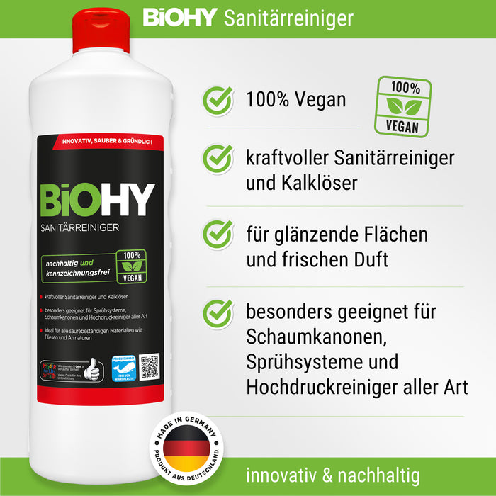 BiOHY set completo de limpiador profesional (botella 8x1l) + dosificador