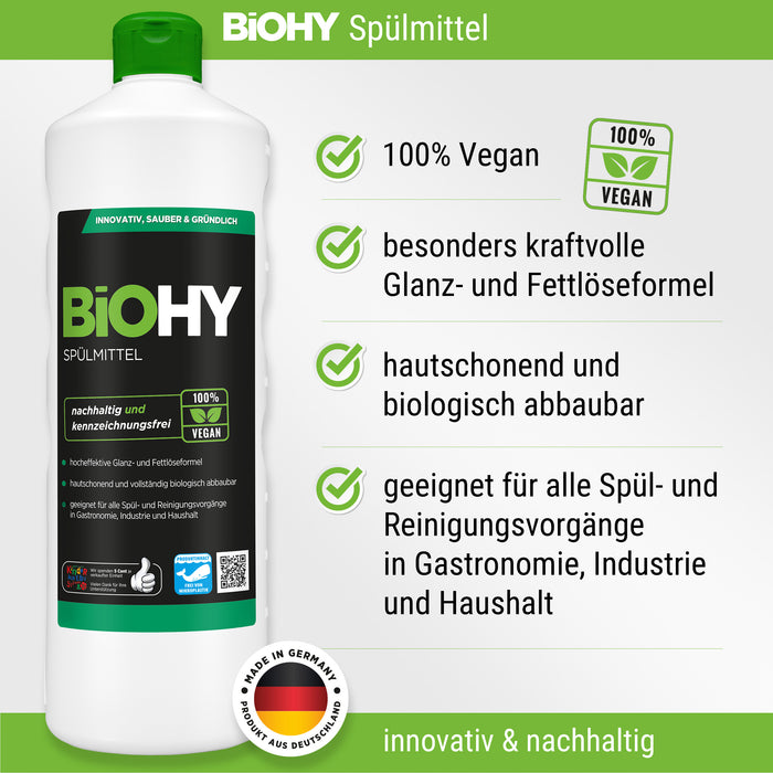 BiOHY Profi Reinigungsmittel-Komplett-Set (8x1l Flasche) + Dosierer
