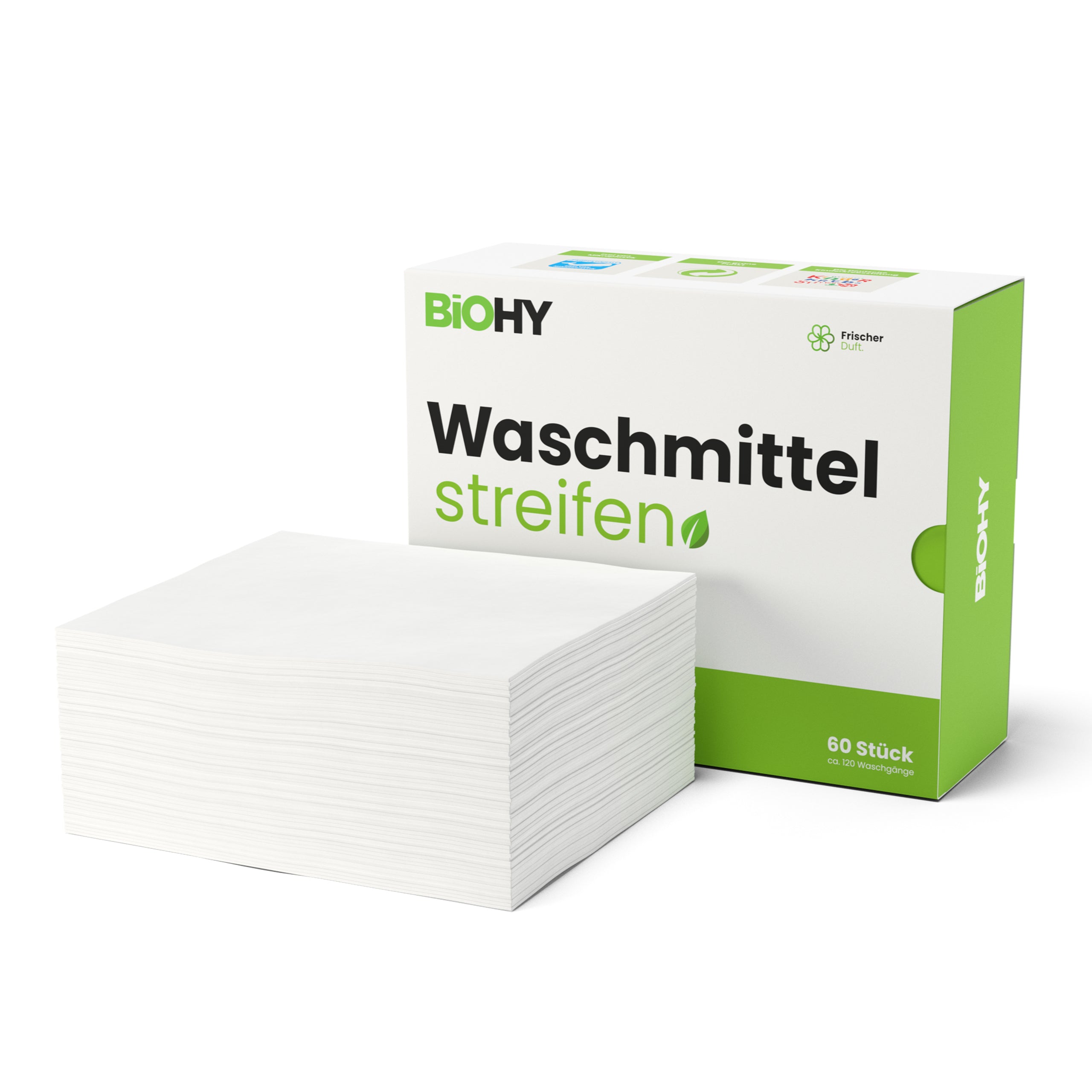 BiOHY Waschmittel Blätter, Waschmittel Streifen, Reisewaschmittel, wasserlösliches Waschpapier